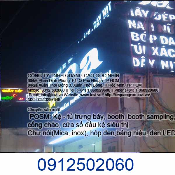 Làm bảng quảng cáo LED ở Hóc Môn