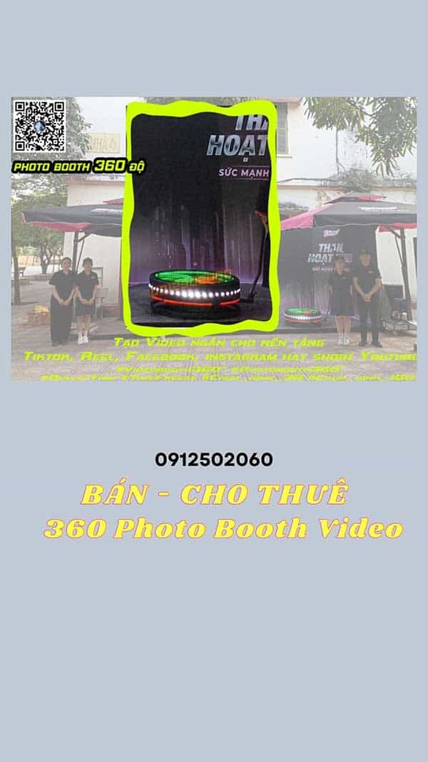 giá bán bục xoay photo booth 360