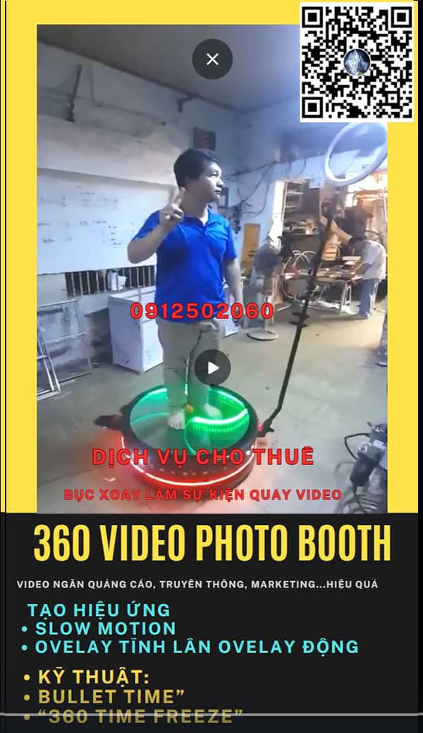 bục quay phim 360 video photo booth slow motion