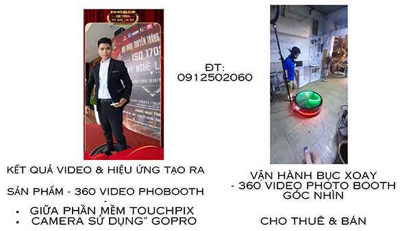 hướng dẫn vận hành bục xoay 360 video photobooth  và phần mềm tạo hiệu ứng 