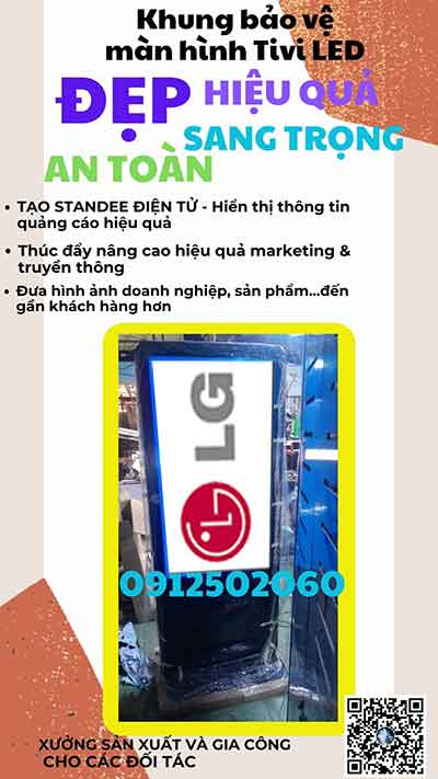 Standee điện tử ghép tivi LG chính hãng