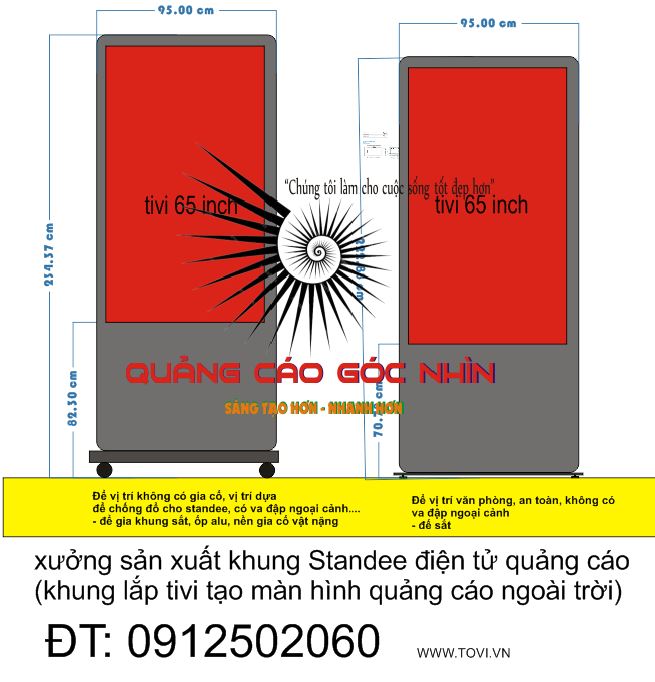 khung standee điện tử