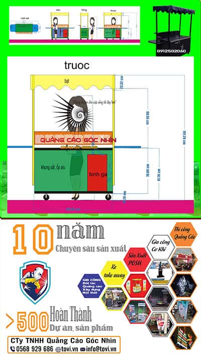 đơn vị sản xuất xe đẩy bán hàng