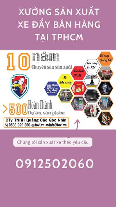 Nơi bán xe bán hàng thiết kế theo yêu cầu