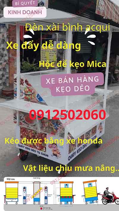 Xe bán kẹo dẻo theo kg