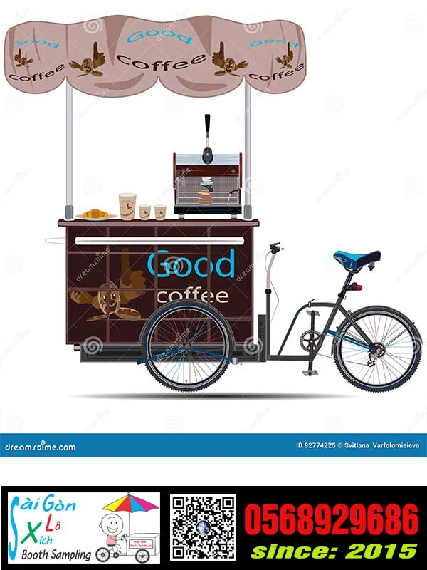 xe đạp bán cà phê take awayxe đạp bán cà phê take away