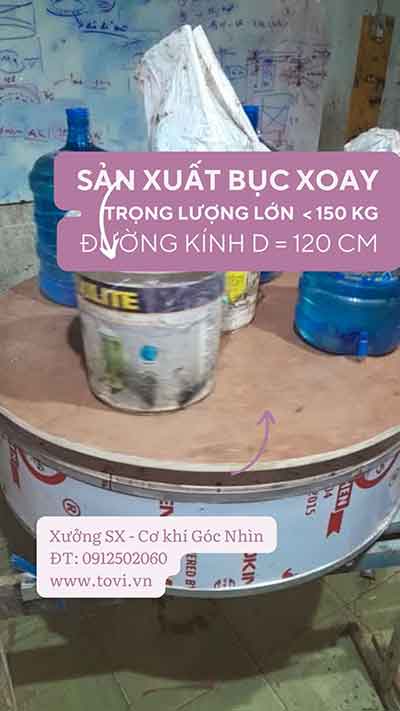 kiểm tra mẫu bàn xoay tròn trọng lượng lớn tại xưởng