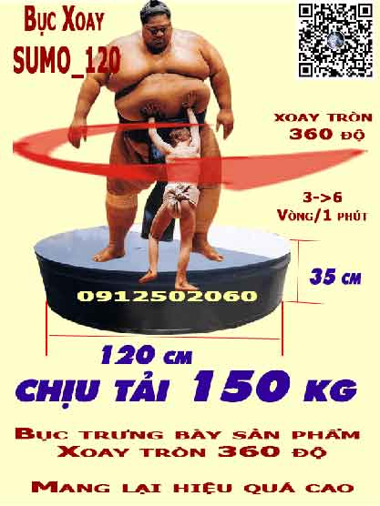 bục xoay sumo 120cm -150kg trưng bày sản phẩm