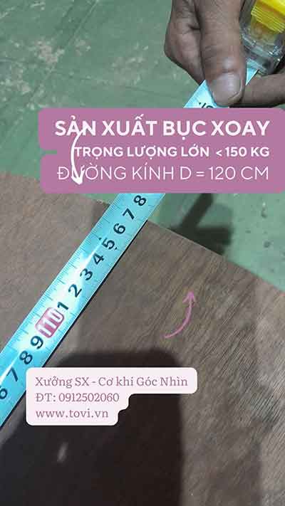 kích thước mẫu bục xoay 360 độ đường kính lớn