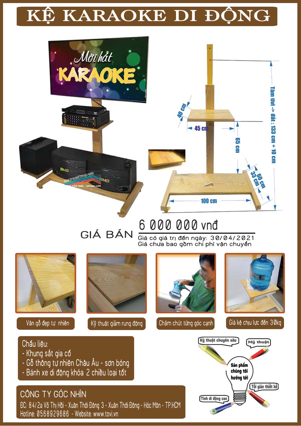 mẫu kệ karaoke bằng gỗ