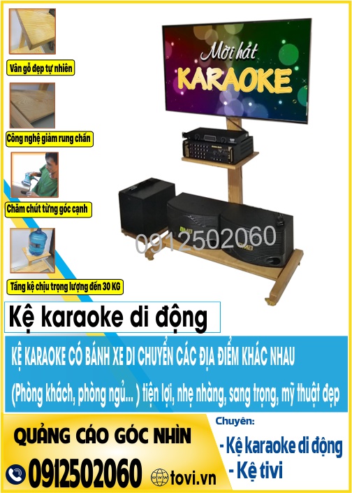 kệ karaoke bằng gỗ tự nhiên đẹp