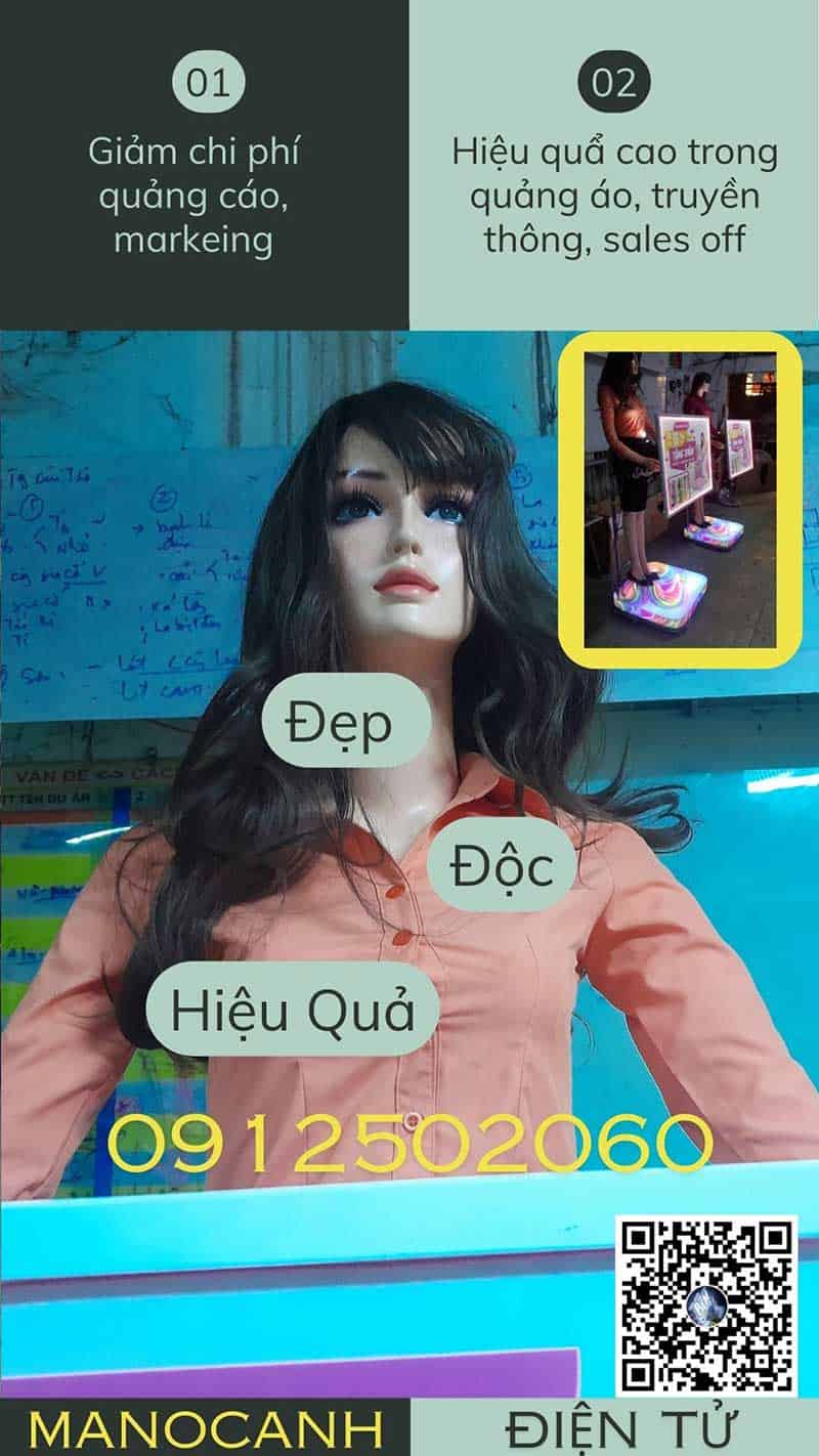 đep độc hiệu quả quảng cáo bằng manocanh