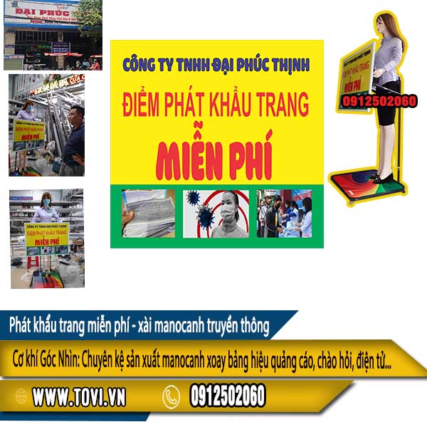 dịch covid 19 - sử dụng manocanh truyền thông phát khẩu trang miễn phí