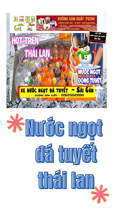 Xe Làm Nước Ngọt Đá Tuyết Sài Gòn