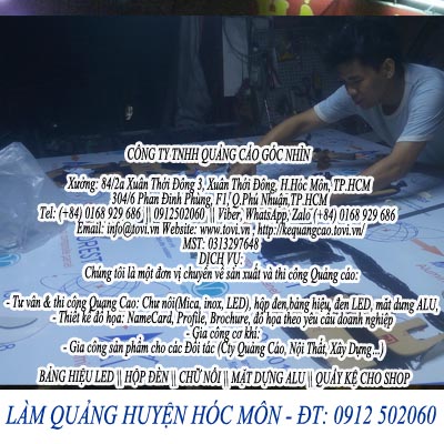 làm bảng hiệu alu ở hóc môn