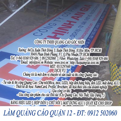 bảng hiệu uy tín ở quận 12