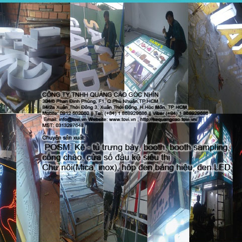 Bảng hiệu hộp đèn cho Shop