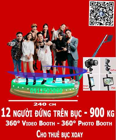 quay video 360 độ - loại lớn 120 cm - 12 người đứng 900kg