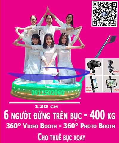 Tìm thuê photobooth 360 độ chụp hình loại lớn sài gòn