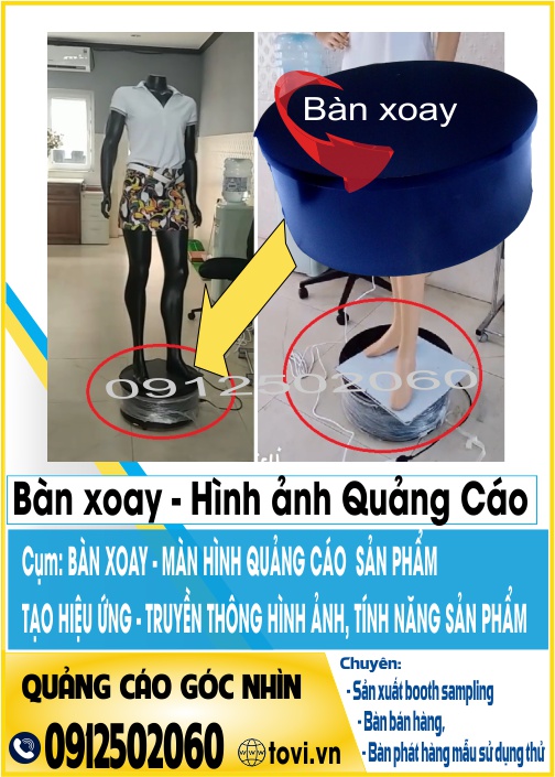 bàn xoay manocanh đẹp - trọng lượng lớn