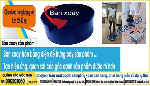 bàn xoay bằng điện trưng bày manocanh