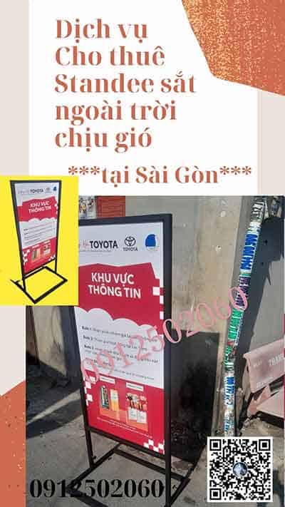 standee sắt cho thuê