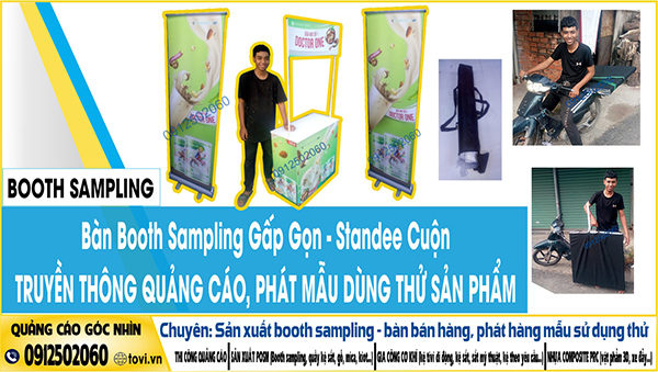 Booth sampling- standee kết hợp