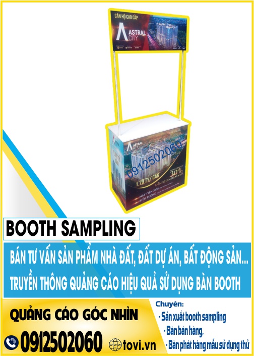 bàn booth gấp gọn