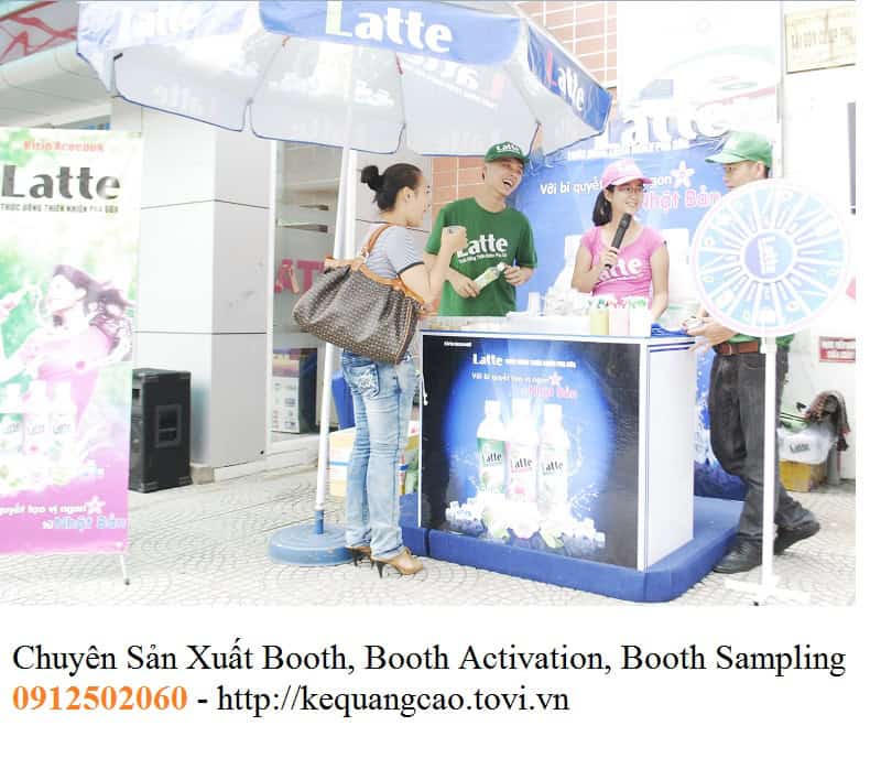 Mẫu 3: sản xuất booth, sampling booth tại tphcm