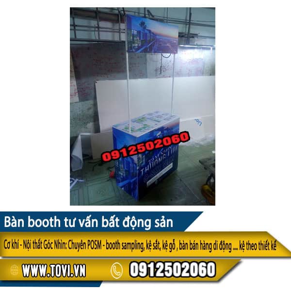 bàn booth cho PG giới thiệu sản phẩm