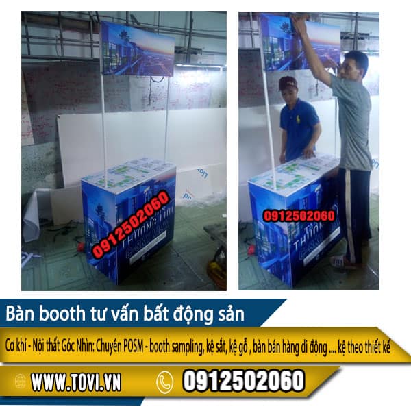 bàn booth cho tư vấn bất động sản - nhà đất