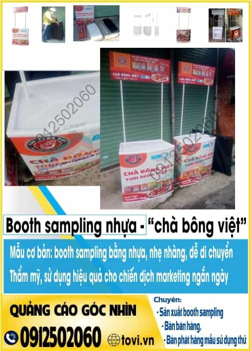 cho thuê booth nhựa