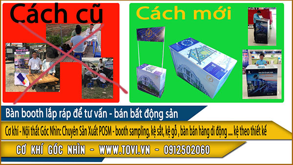 sản xuất booth cho nhân viên tư vấn bất động sản