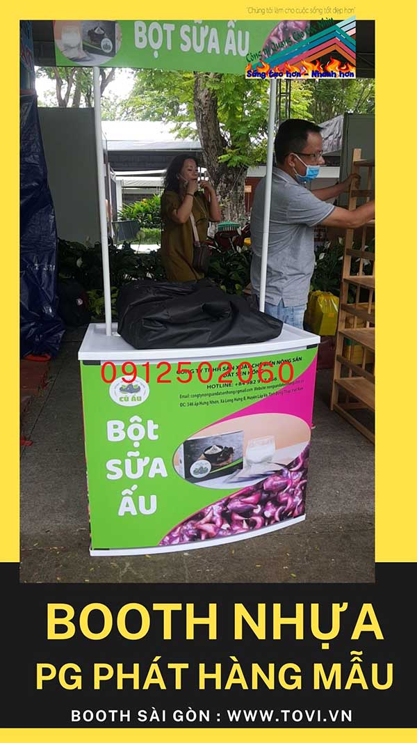 booth sampling nhựa