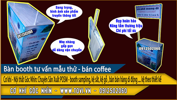 booth bán hàng quầy coffee di động